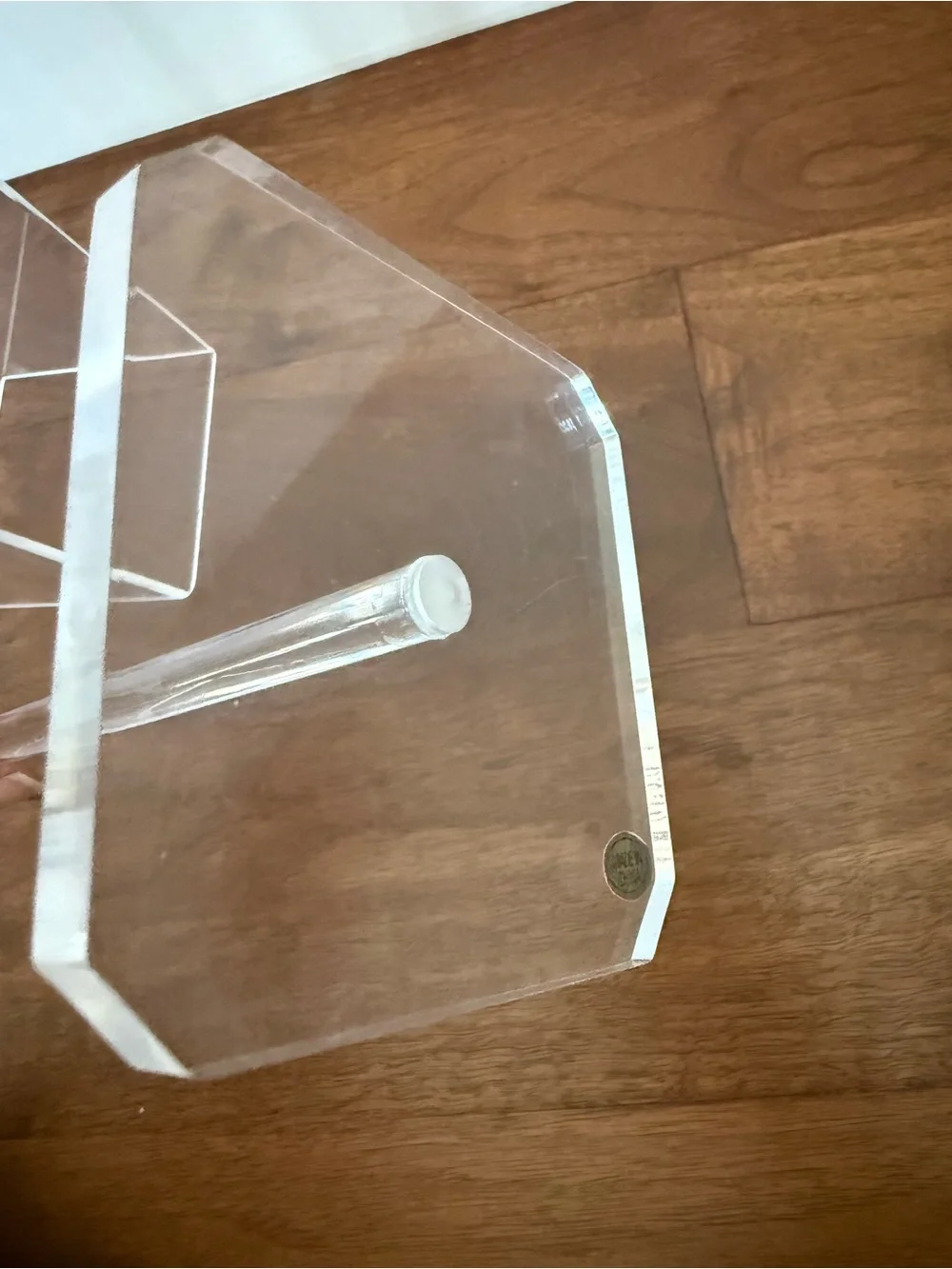 Vintage Acrylic Jewelry/Necklace Box Tower Holder Display Case